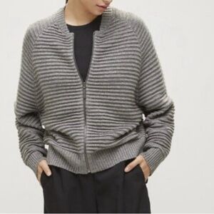 Backdrop Zip Cozy Gray Women's Cardigan